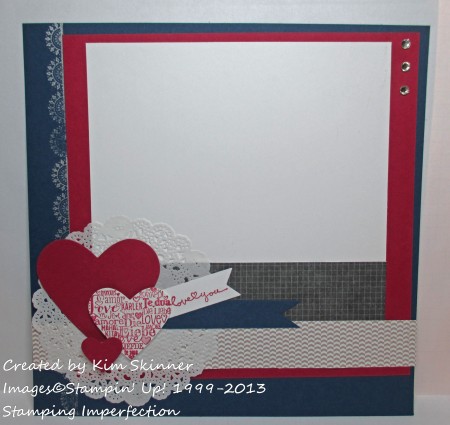 stamping imperfection scrapbook layout