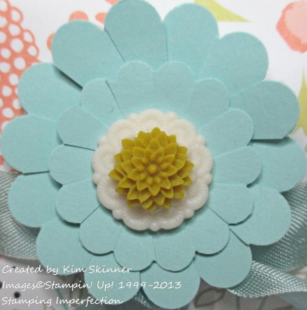 Stamping Imperfection treat box flower with video tutoria.