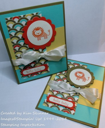 stamping imperfection baby card