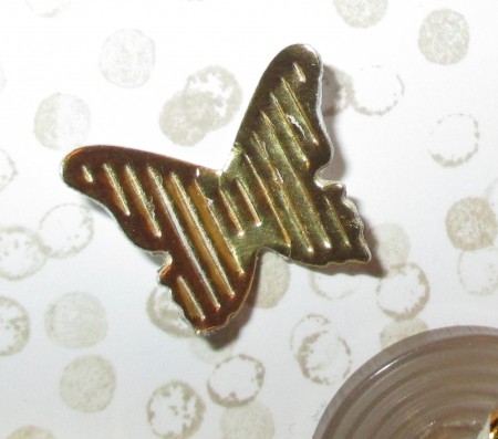 stamping imperfection gold butterfly