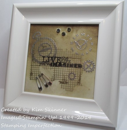 stamping imperfection framed project