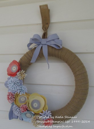 stamping imperfection spring wreath