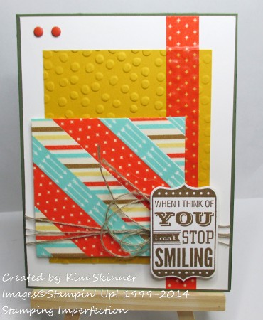 stamping imperfection washi tape quick card