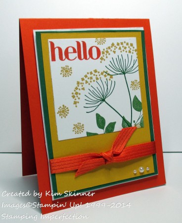 stamping imperfection make a hello silouhette