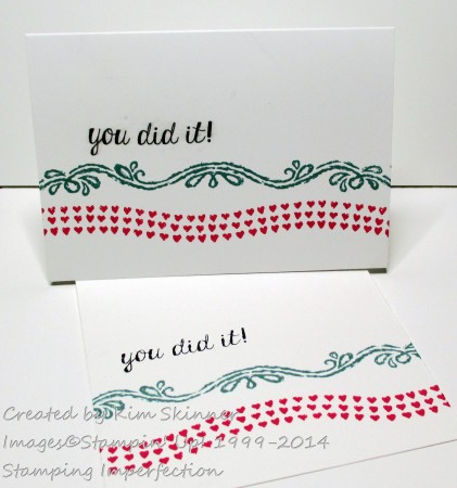 Stamping Imperfection clean and simple one layer card +video quick tip