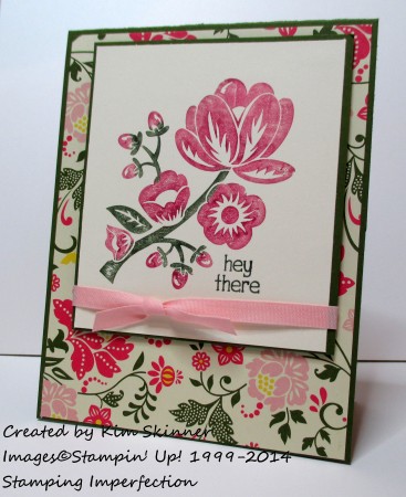Stamping Imperfection:  What to do with busy designer paper + video tutorial and free printable card recipe