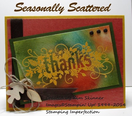 Stamping Imperfection Seasonally Scattered Paper Craft Crew Sketch Challenge