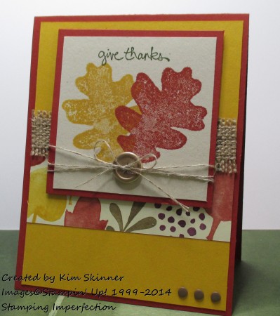 Stamping Imperfection Color Me Autumn and For All Things from Stampin' Up!
