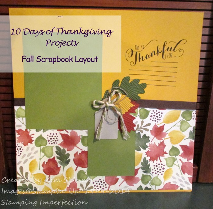 10 Days of Thanksgiving Projects Fall Scrapbook Layout