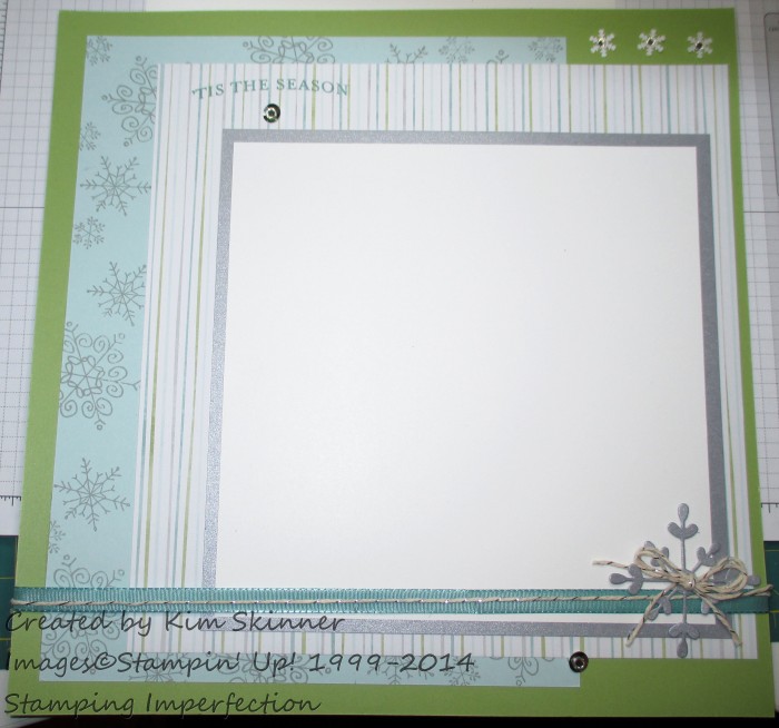 stamping and scrapbooking sunday series:  Winter Layout