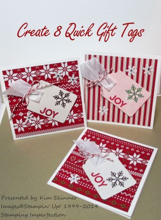 Stamping Imperfection:  Create 8 Quick Gift tags + video and printable tutorial