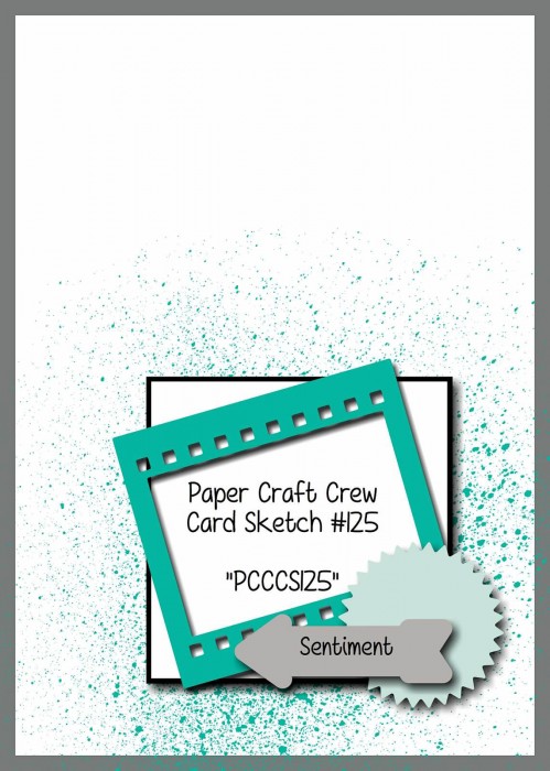 Stamping Imperfection trendy card with the Paper Craft Crew Sketch