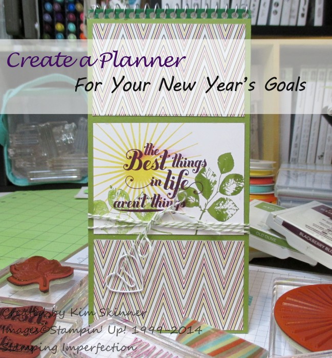 Stamping Imperfection Create a quick and easy planner for your new year's goals