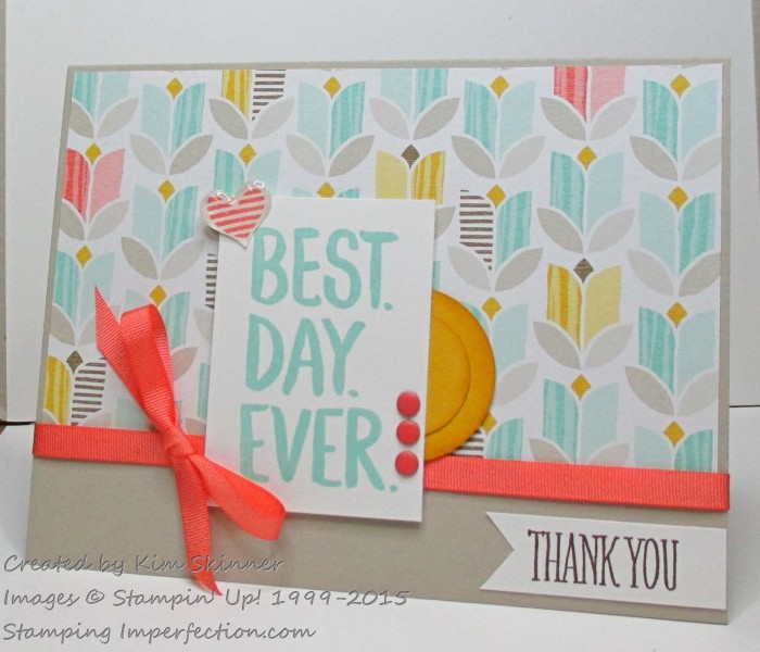 Make a quick card with sale-a-bration freebies with stamping imperfection