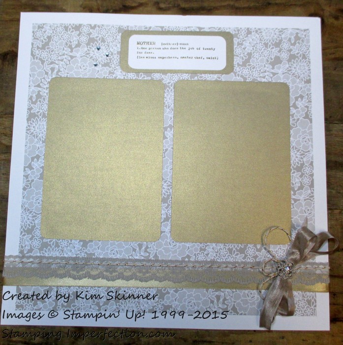 Stamping Imperfection Mother's Day Scrapbook Layout