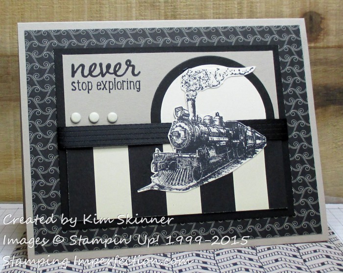 Masculine greeting card from stamping imperfection