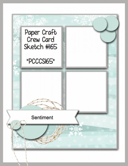paper craft crew card sketch 165