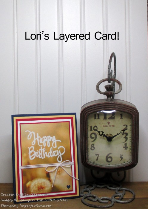 Stamping Imperfection Lori's Layered Card