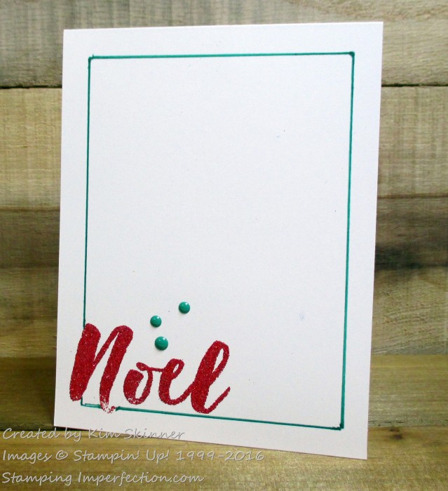 Stamping Imperfection Faux Border Noel