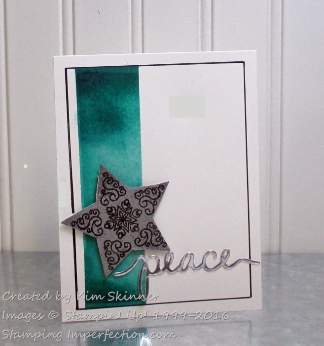 Stamping Imperfection Peace Card
