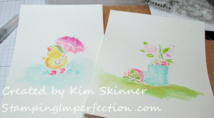 Stamping Imperfection Watercolors