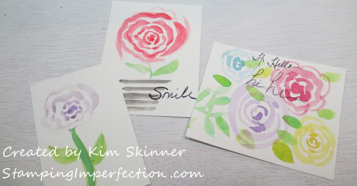 Stamping Imperfection Watercoloring Florals
