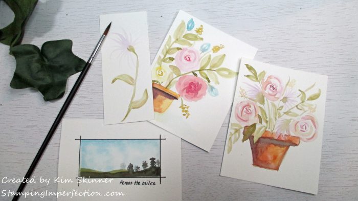 Stamping Imperfection Watercolor Efforts