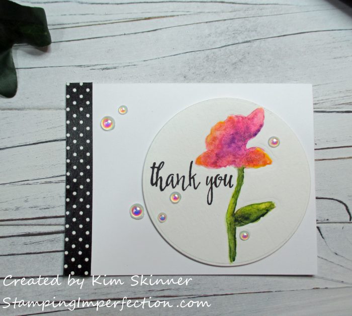 Stamping Imperfection Watercoloring with a template