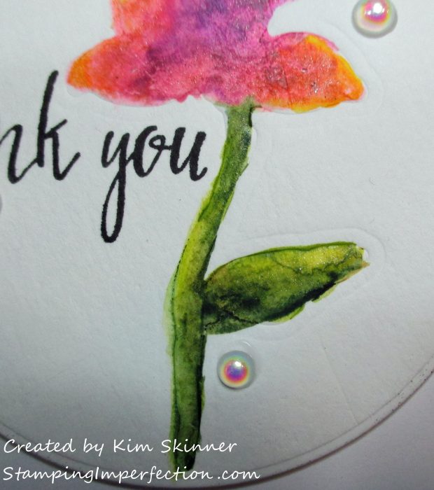 Stamping Imperfection Watercoloring with a template