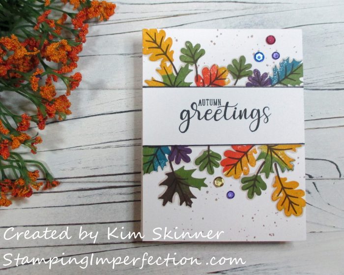 Stamping Imperfection Single Layer Fall Card Sunny Studio