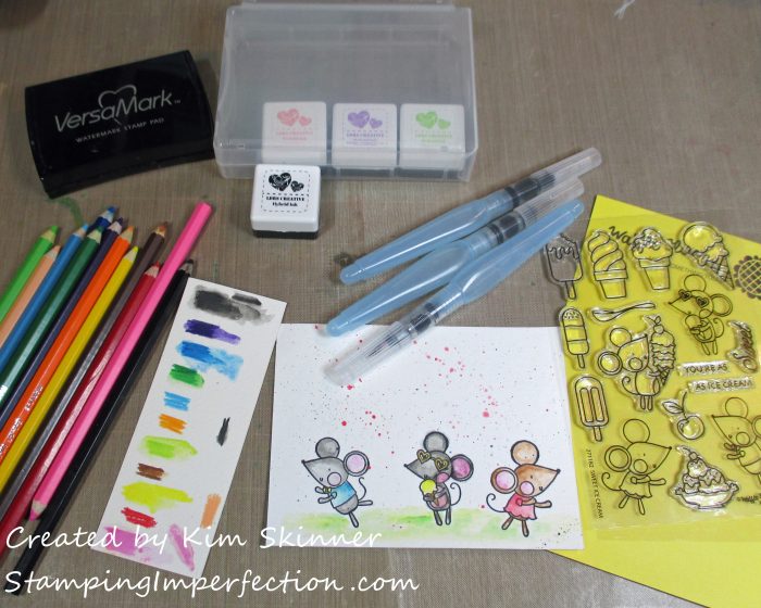 Stamping Imperfection 3 Ways to add watercolor pencils