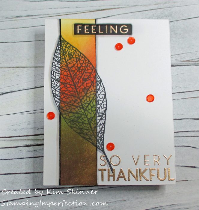 Stamping Imperfection Single Layer Card drop shadow