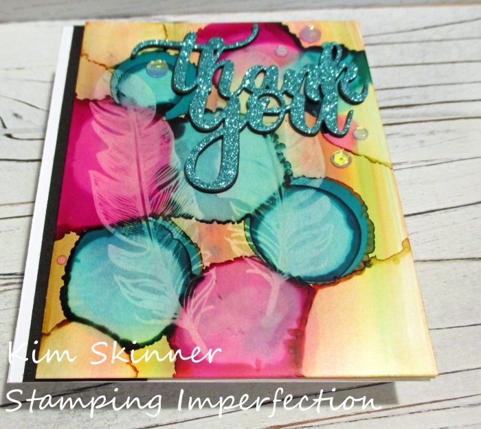 Stamping Imperfection Alcohol Ink Backgrounds
