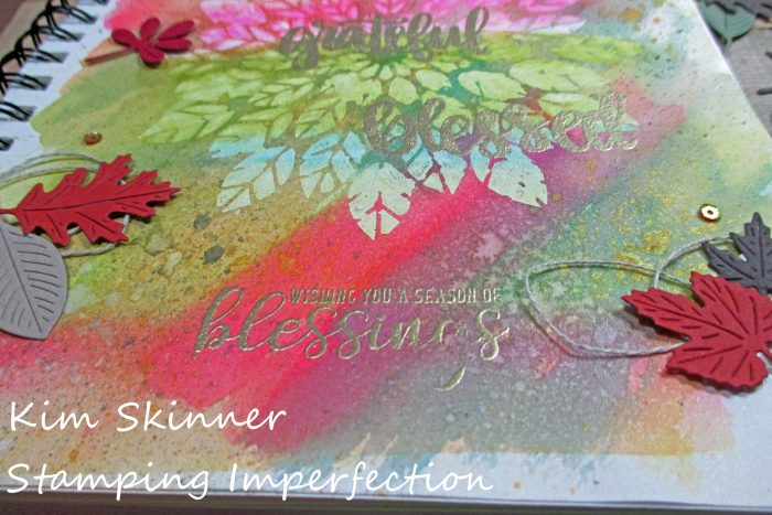 stamping imperfection art journal fall