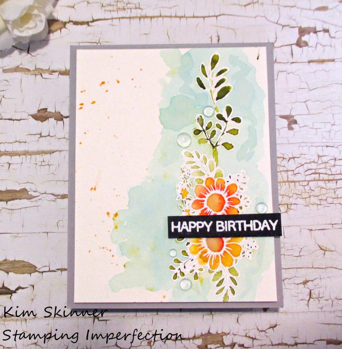 Stamping Imperfection Watercolor Card with Altenew and CAS(E) this sketch challenge
