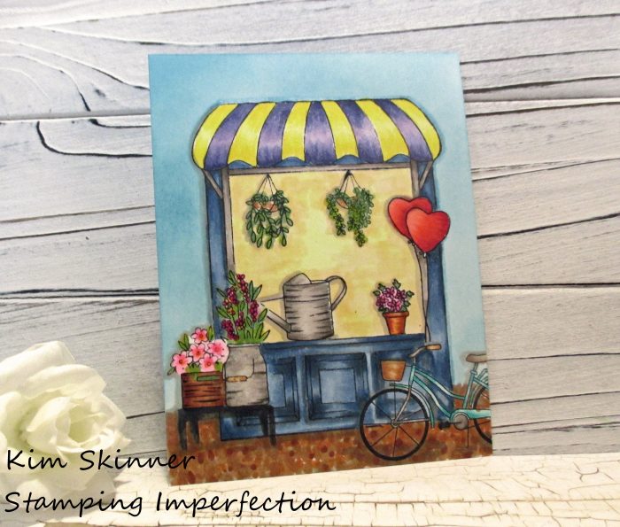Stamping Imperfection My Monthly Hero Scene Building Flower Shop Copic Coloring