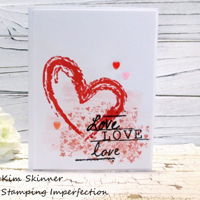 Stamping Imperfection Single Layer CAS card Unity Stamps