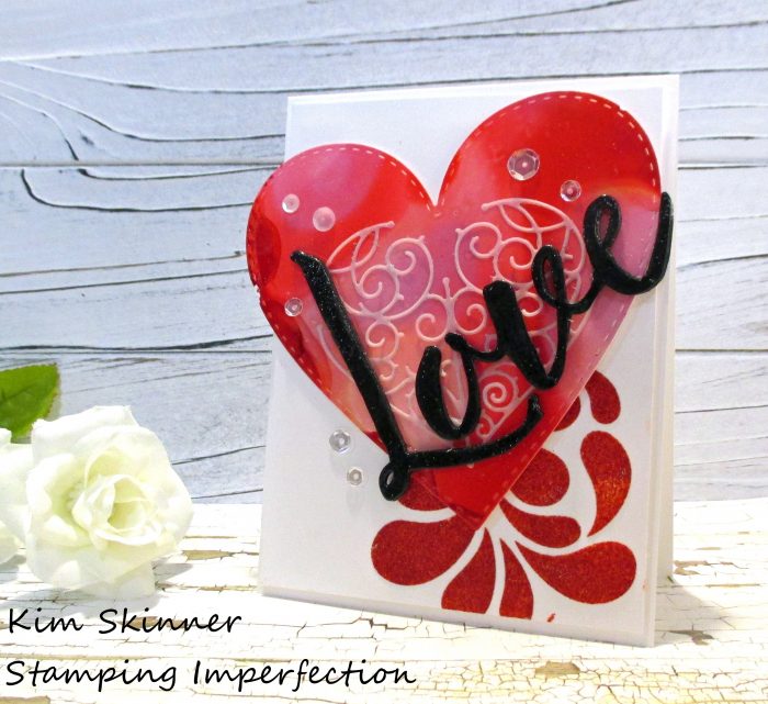 Stamping Imperfection Mixed Media Heart Card