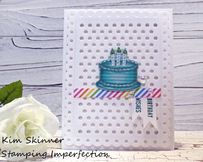stamping on patterned paper and adding marker details