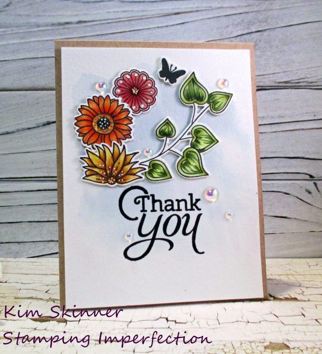 Stamping Imperfection Clean and Simple Floral Card