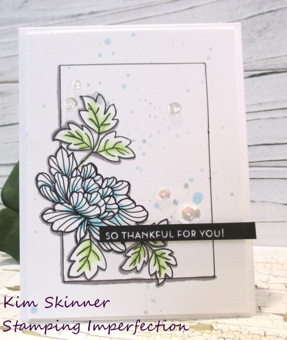Stamping Imperfection Hand Drawn Details on a Clean and Simple One Layer Card