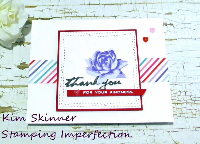 Stamping Imperfection Quick and Easy Thank You card