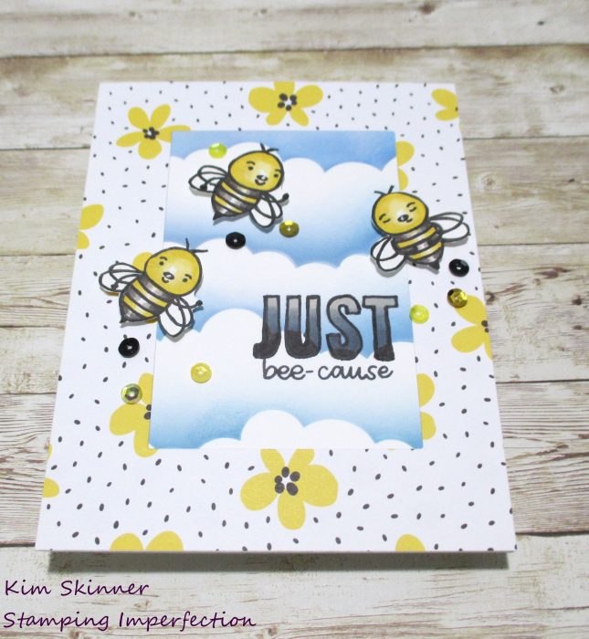 Simon Says Stamp Bee Yourself with Stenciled Clouds