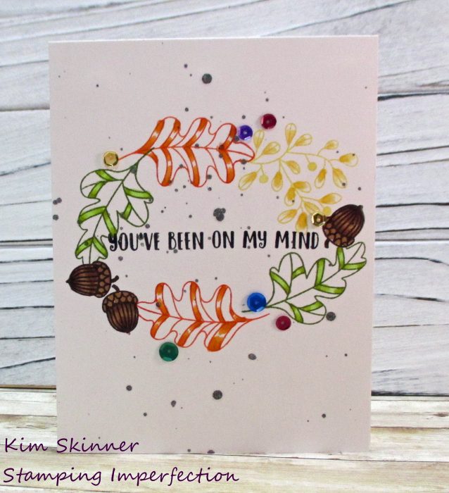 clean and simple single layer fall card with catherine pooler stamps