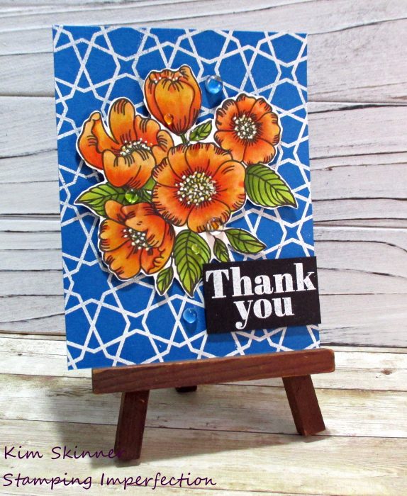 Simon Says Stamp Thankful flowers alcohol coloring