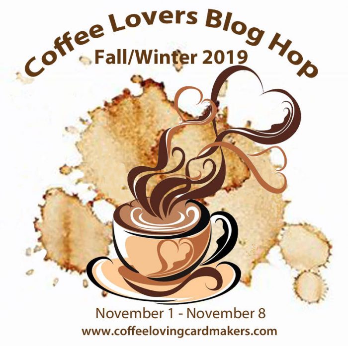 Coffee Lovers Blog Hop Ombre Resist background