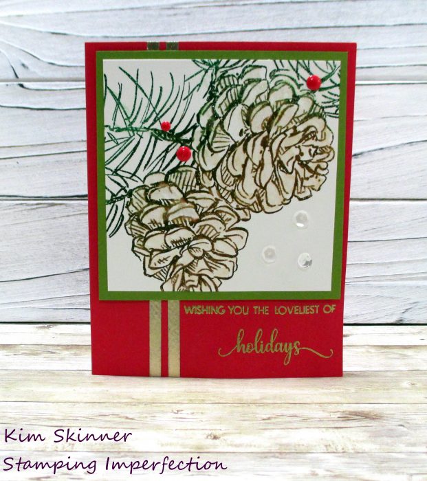 Colorado Craft Company Pine Cone and Branches Quick Christmas Card