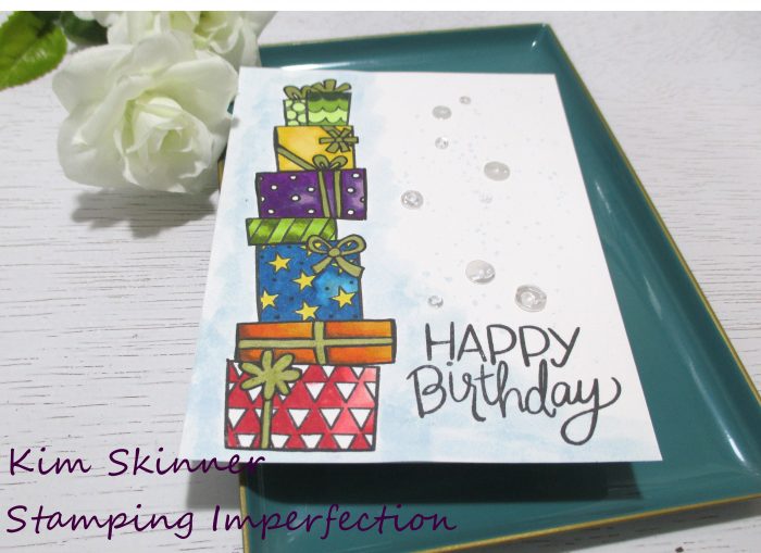 create a masculine birthday card with a tic-tac-toe challenge
