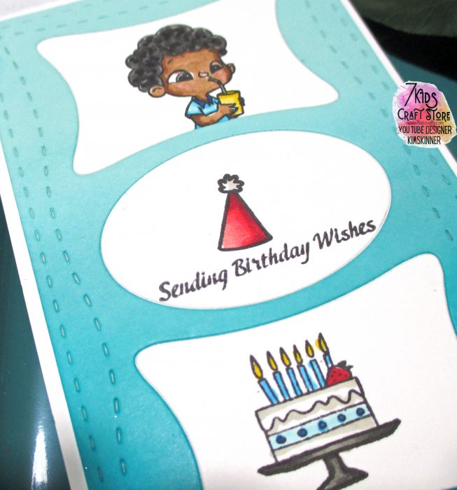 7 Kids Crafts Birthday Card with Pizzeria Kids