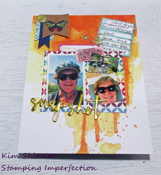 Create in vacation layout for the challenge yourself august scrapbook challenge